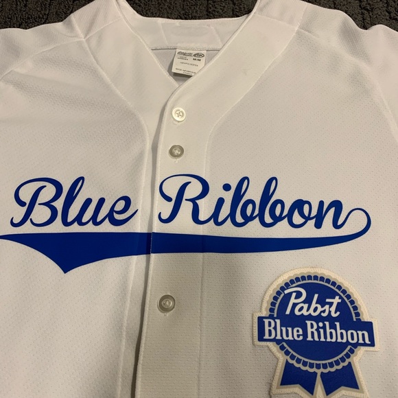 Custom Pabst Blue Ribbons Baseball Jersey - Picture 2 of 3